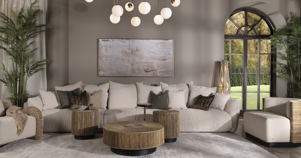 Modular Sofa with armchair and coffee table