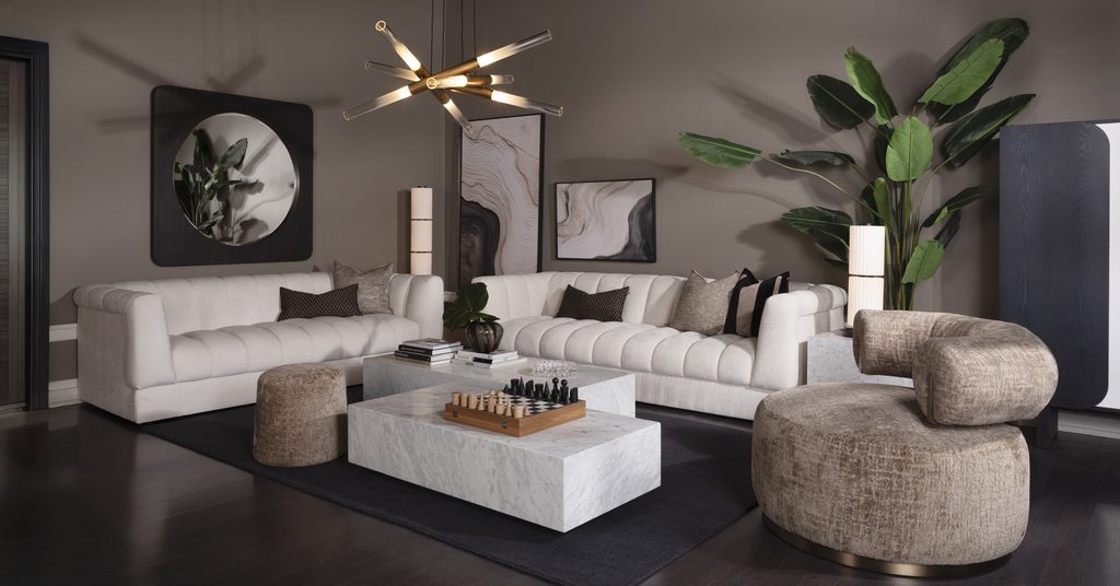 coffee table alongside a sofa